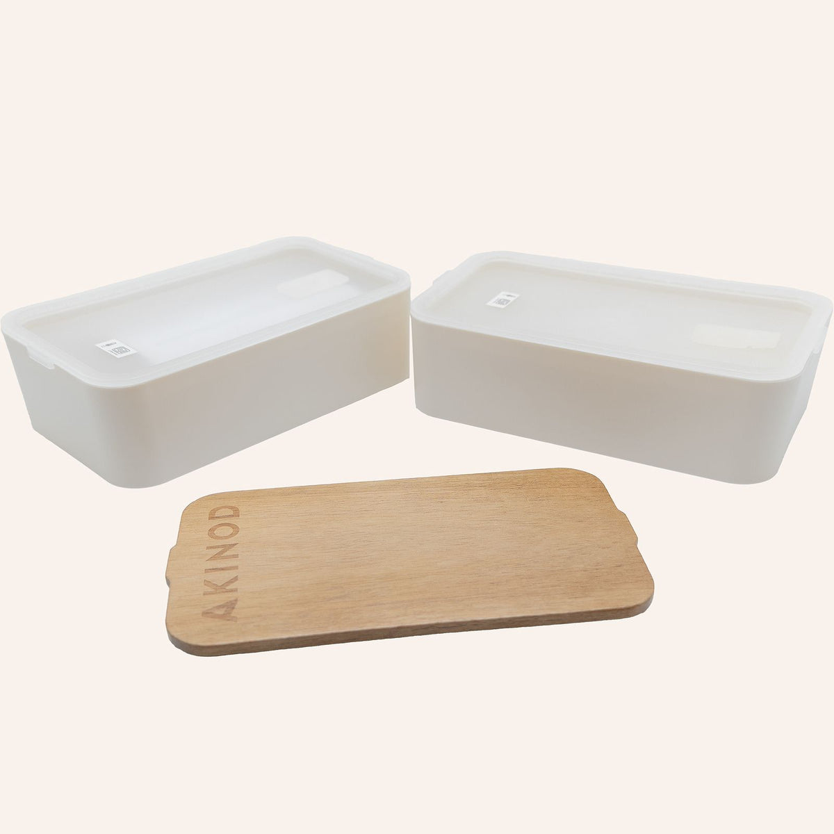Bento + Lunch bag 11:58, Blanc / Terracotta