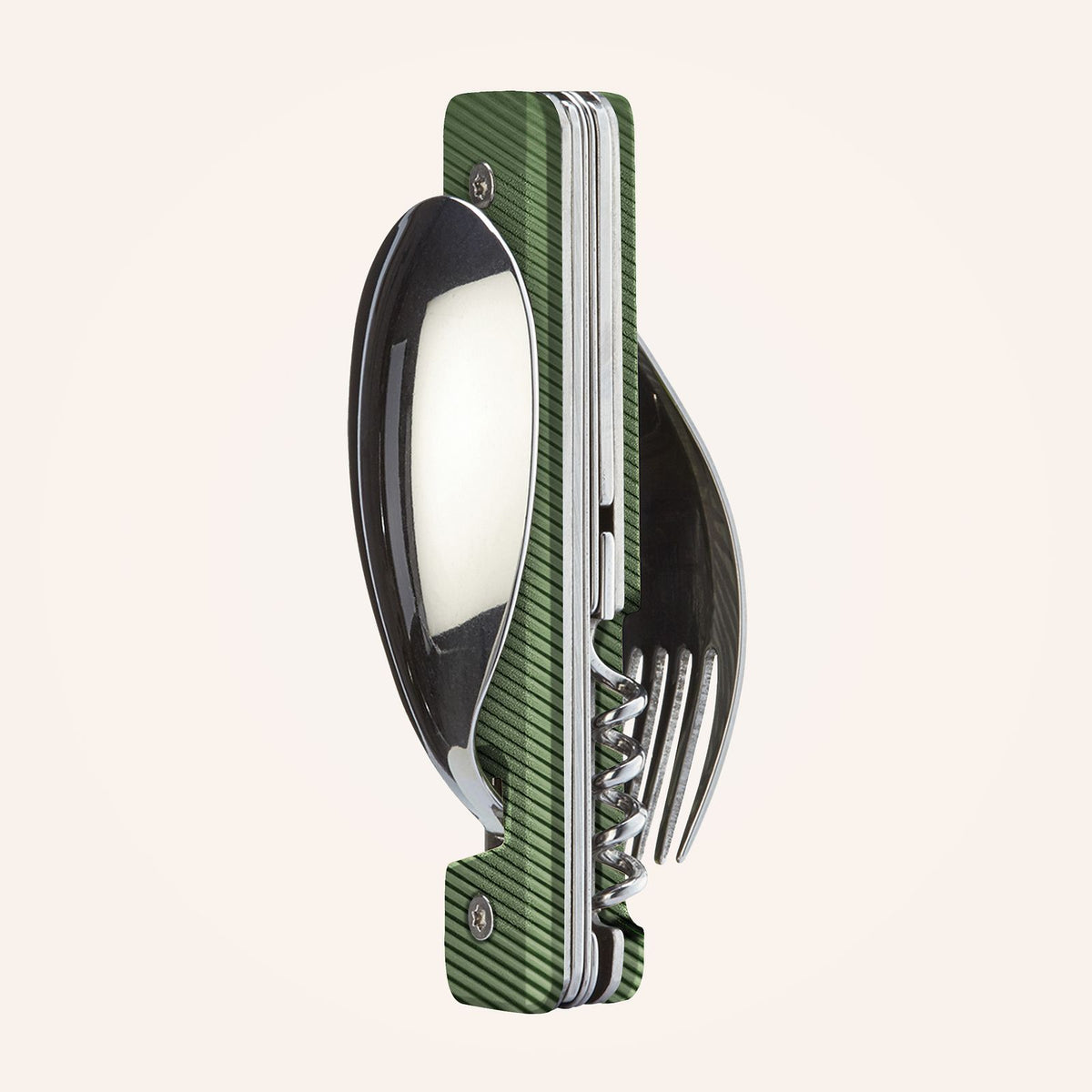 Multifonction Utensils 13:25, Green khaki aluminum