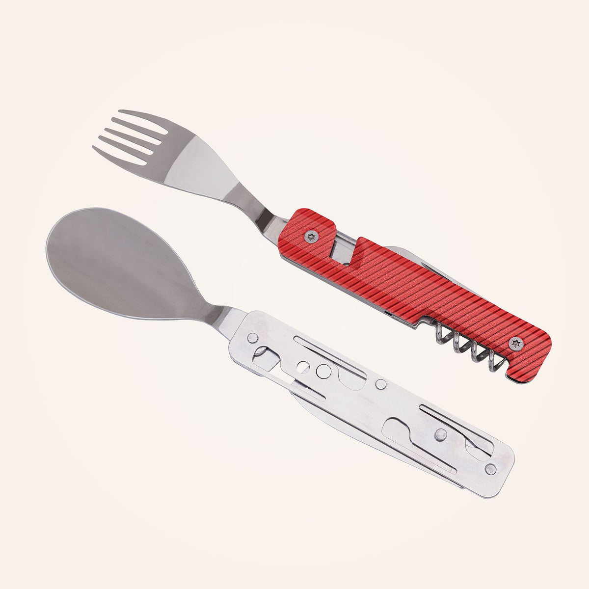 Couverts multifonction 13:25, Aluminium rouge