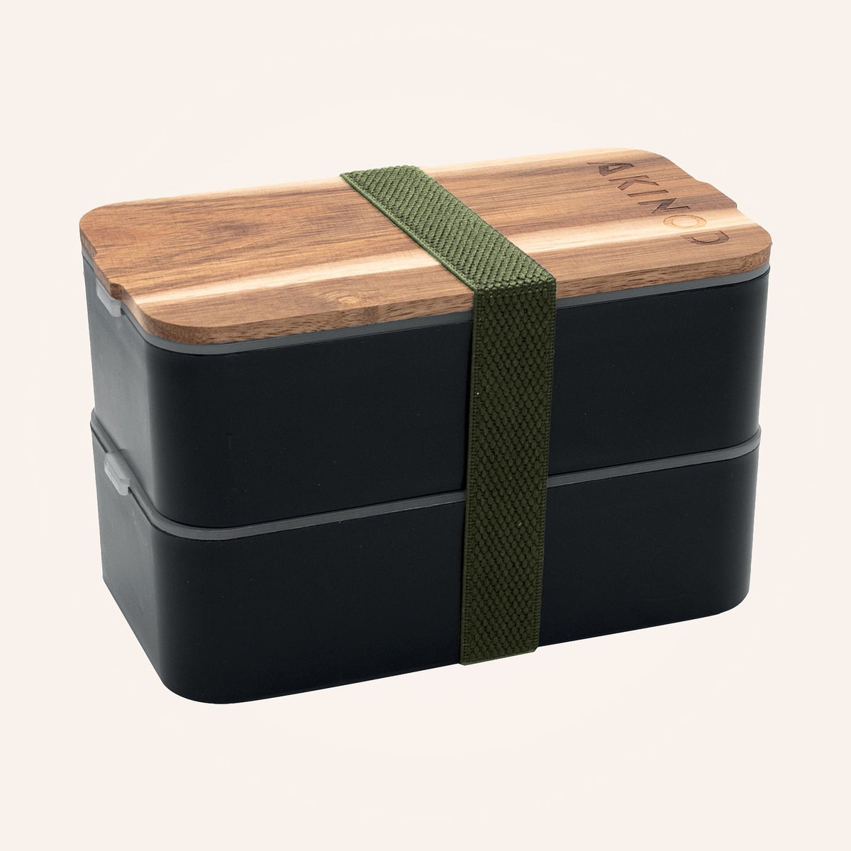 Bento + Lunch bag 11:58, Noir / Kaki