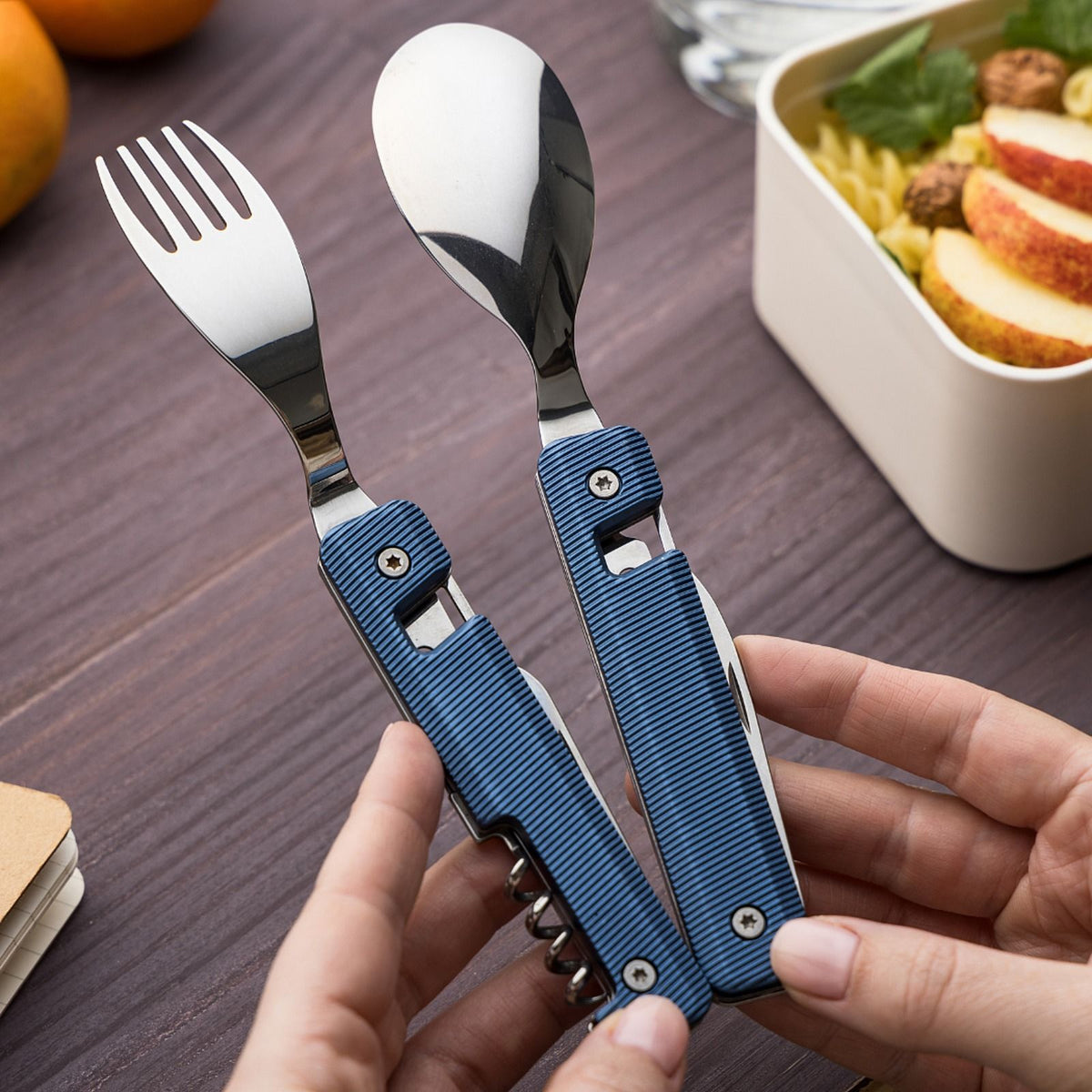 Multifonction Utensils 13:25, Blue aluminum