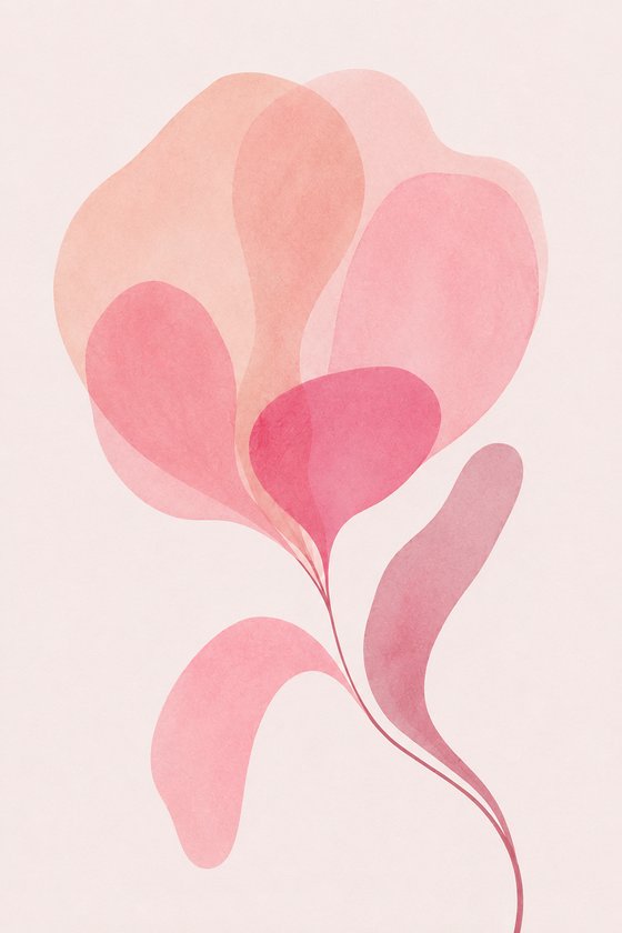 Aquarelle rose n°5