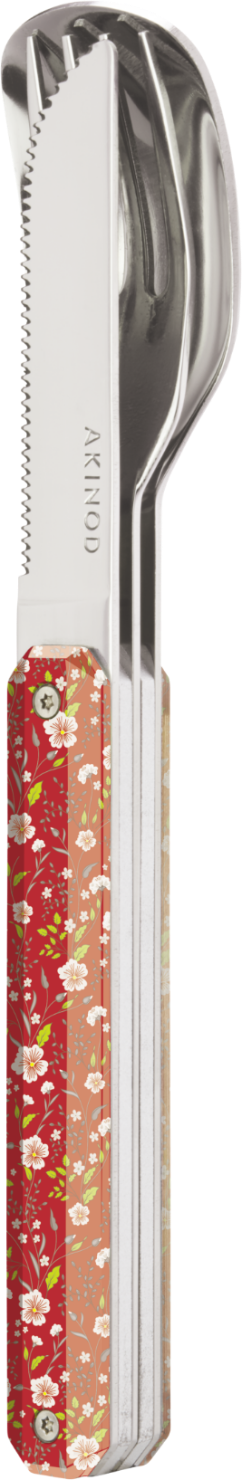 Akinod Couverts droits élégants gastronomiques avec insert magnétique  (couteau, fourchette et cuillère) - magnetic straight cutlery 12H34  mod.BLACK MIRROR Azulejos : : Cuisine et Maison