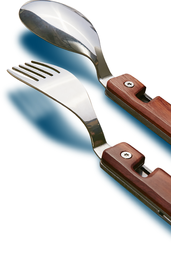 Akinod 12H34 Magnetic Cutlery Set - Coral Wood Handle