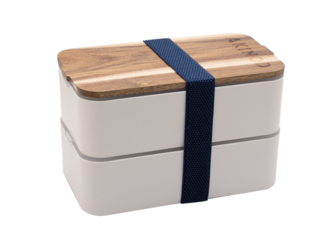 Bento + Lunch Bag 11h58, White / Blue Jeans