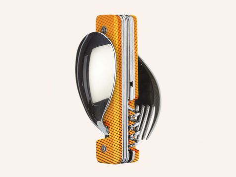 Multifunction Cutlery 13h25, Orange aluminum