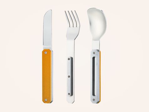 Couverts Droits 12h34, Aluminium orange