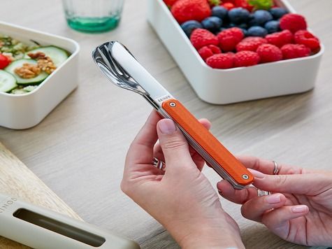 Couverts Droits 12h34, Aluminium orange