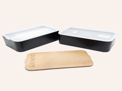 Bento + Lunch bag 11:58, Black / Heather grey