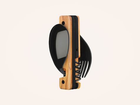 Multifunktionsbesteck 13h25, Olivenholz