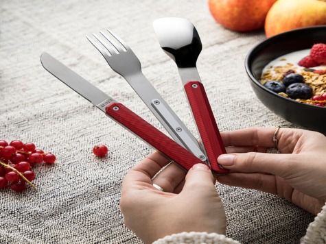 Straight Cutlery 12h34, Red aluminum