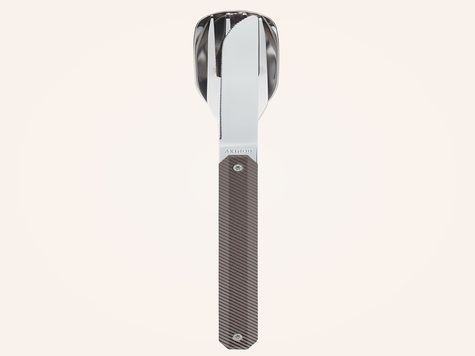 Couverts Droits 12h34, Aluminium gris foncé