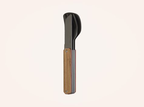 Straight Cutlery 12hh34, Titanium, Olive wood